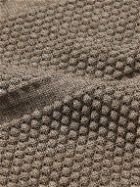 S.N.S. Herning - Angler Honeycomb-Knit Virgin Wool Cardigan - Brown