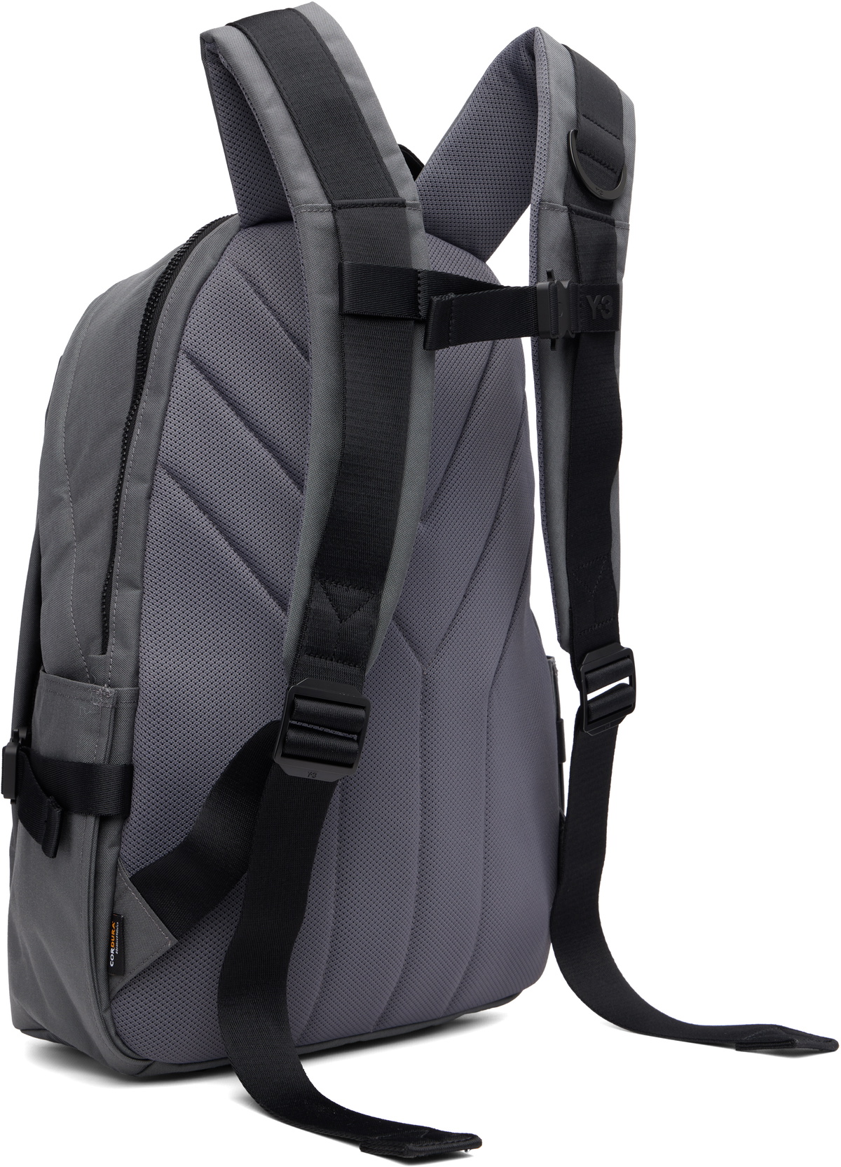 Y-3 Gray Staple Backpack
