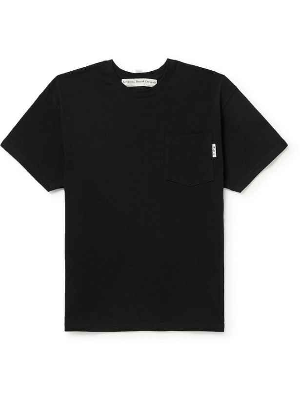 Photo: Abc. 123. - Webbing-Trimmed Cotton-Jersey T-Shirt - Black