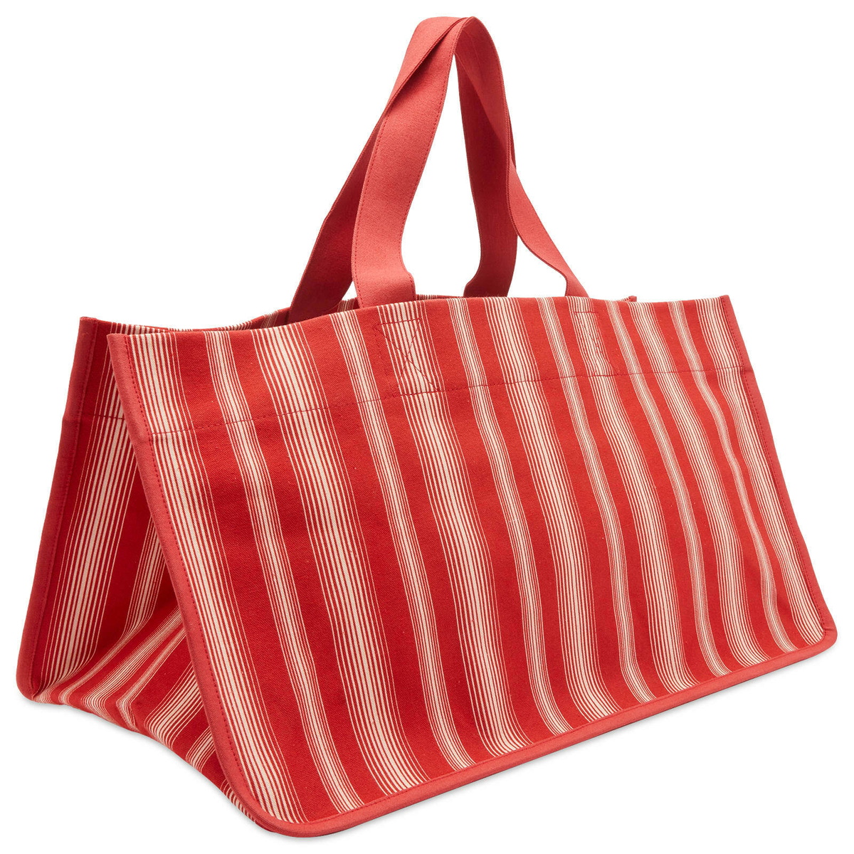 Bode Women's Parasol Stripe Tote in Rdwht 