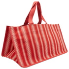 Bode Women's Parasol Stripe Tote in Rdwht 