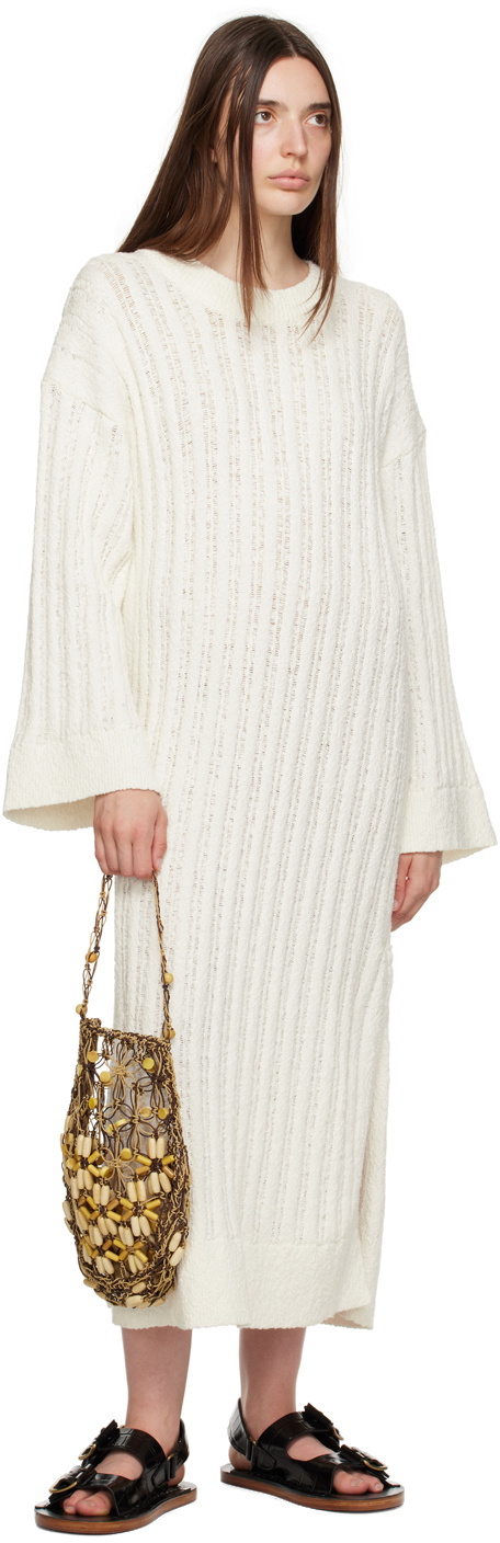 Mame Kurogouchi Brown & Beige Beaded Bag