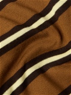 LOEWE - Paula's Ibiza Striped Cotton Polo Shirt - Brown
