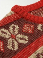BODE - Begonia Wool-Jacquard Sweater - Red