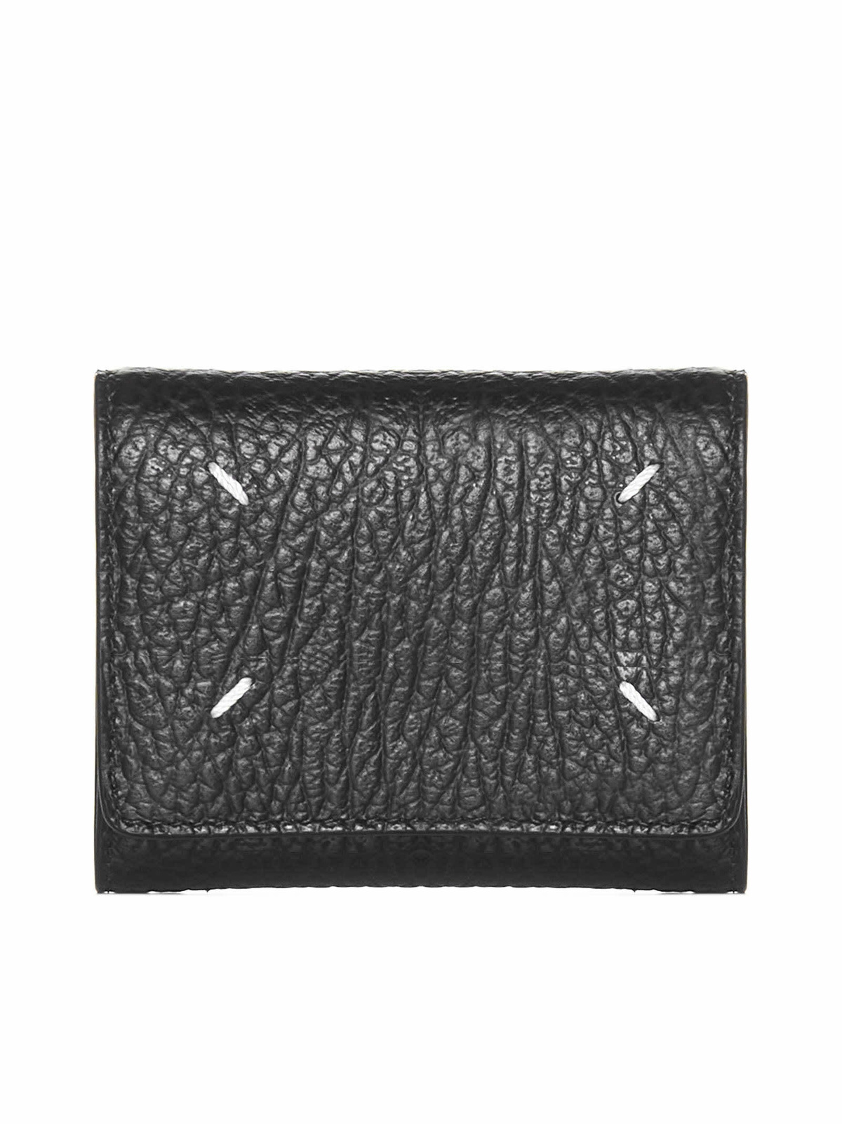 Maison Margiela Black Small Tri Fold Wallet With Box (OS)