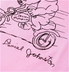 Folk - Daniel Johnston Love is the Answer Printed Cotton-Jersey T-Shirt - Pink