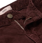 Incotex - Slim-Fit Stretch-Cotton Corduroy Trousers - Men - Burgundy