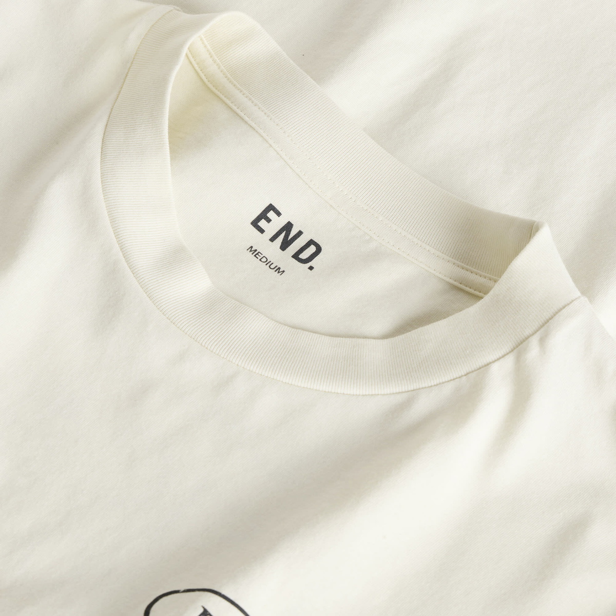 END. Worn Established T-shirt in Smoke White