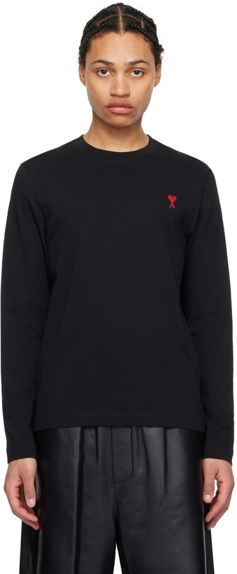 Photo: AMI Paris Black Ami de Cœur Long Sleeve T-Shirt