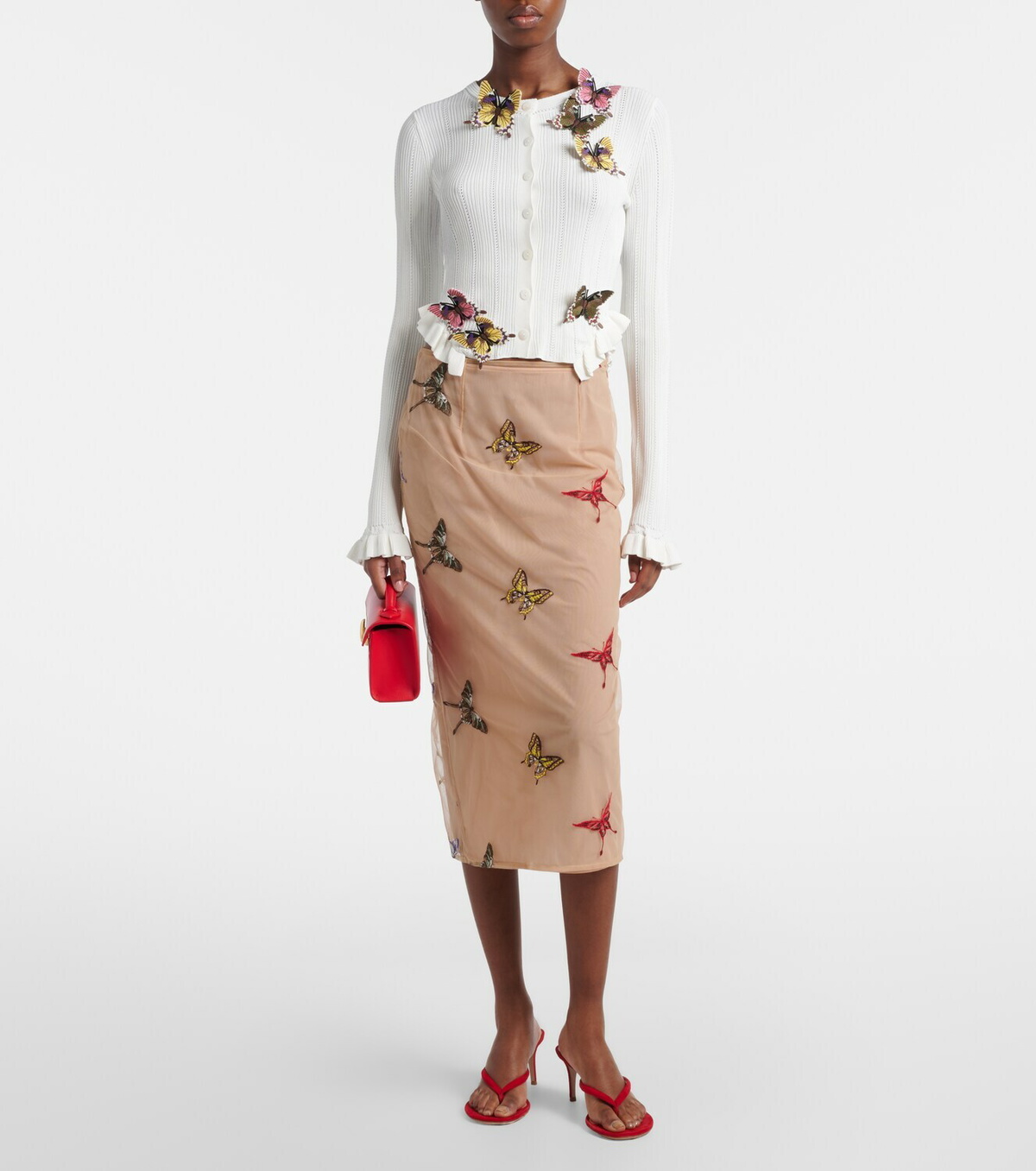 Blumarine Appliqué pointelle cardigan