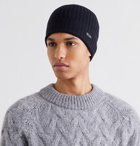 Hugo Boss - Ribbed Virgin Wool Beanie - Blue