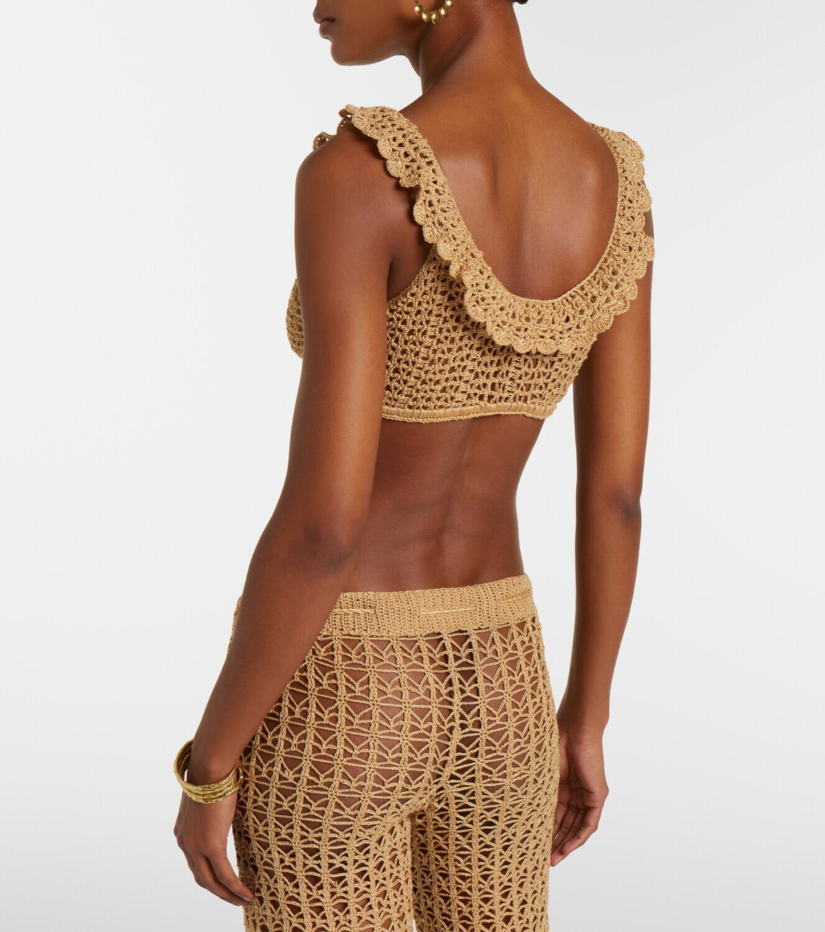 Anna Kosturova Brigitte crochet cotton bra top