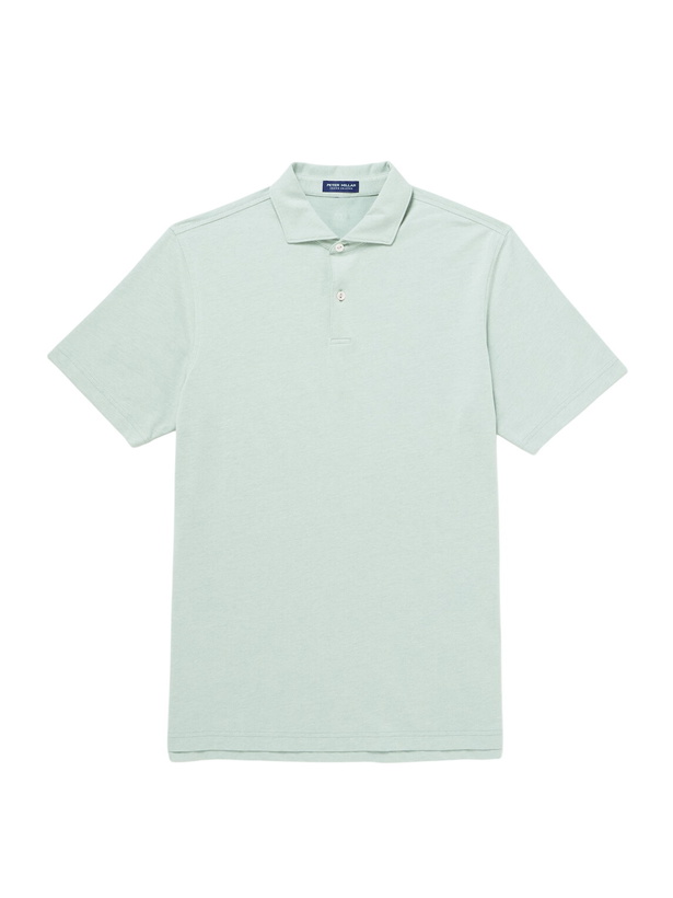 Photo: Peter Millar - Albatross Pima Cotton-Blend Piqué Polo Shirt - Green