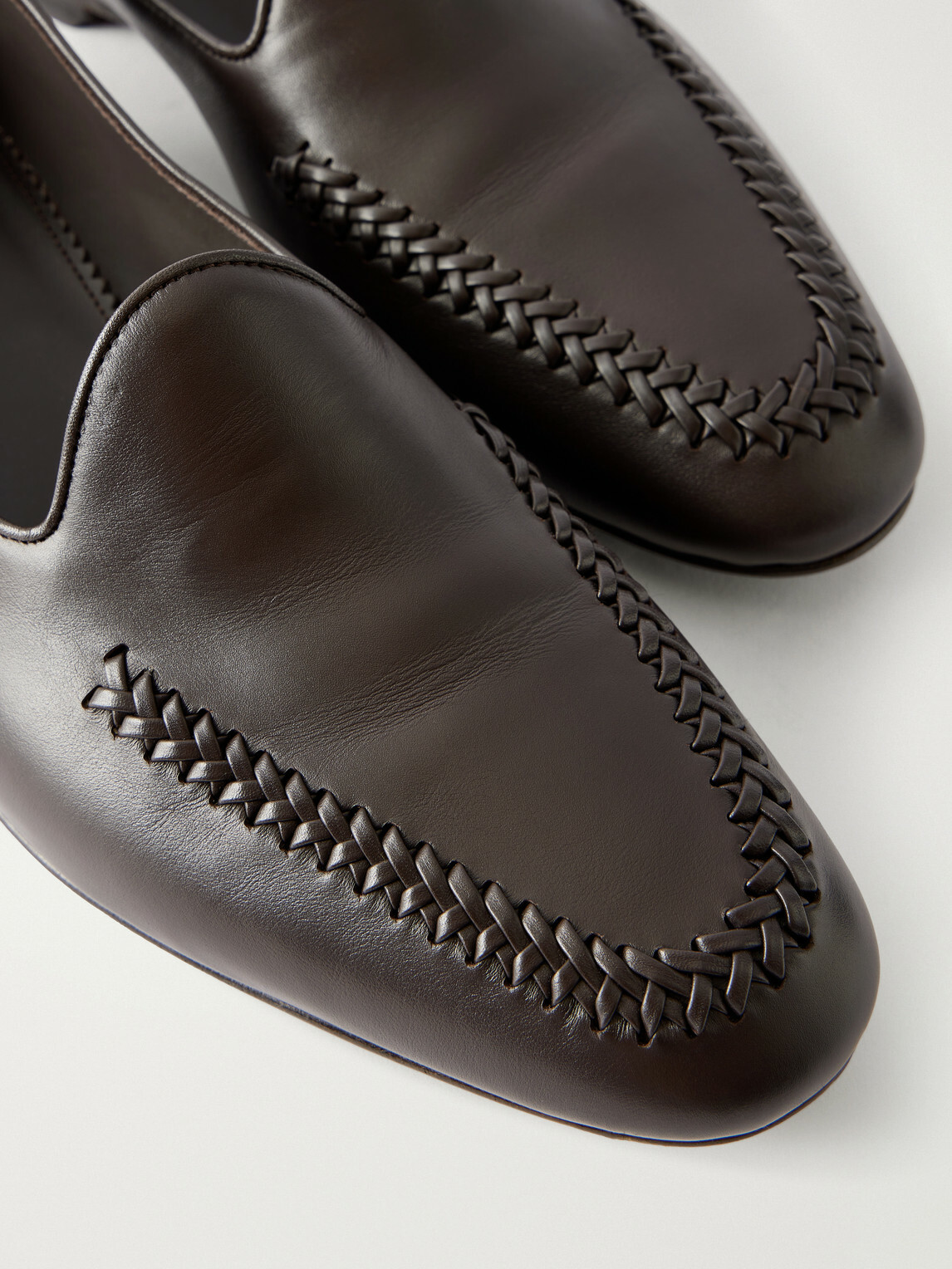 Manolo Blahnik - Brera Leather Loafers - Brown