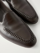 Manolo Blahnik - Brera Leather Loafers - Brown