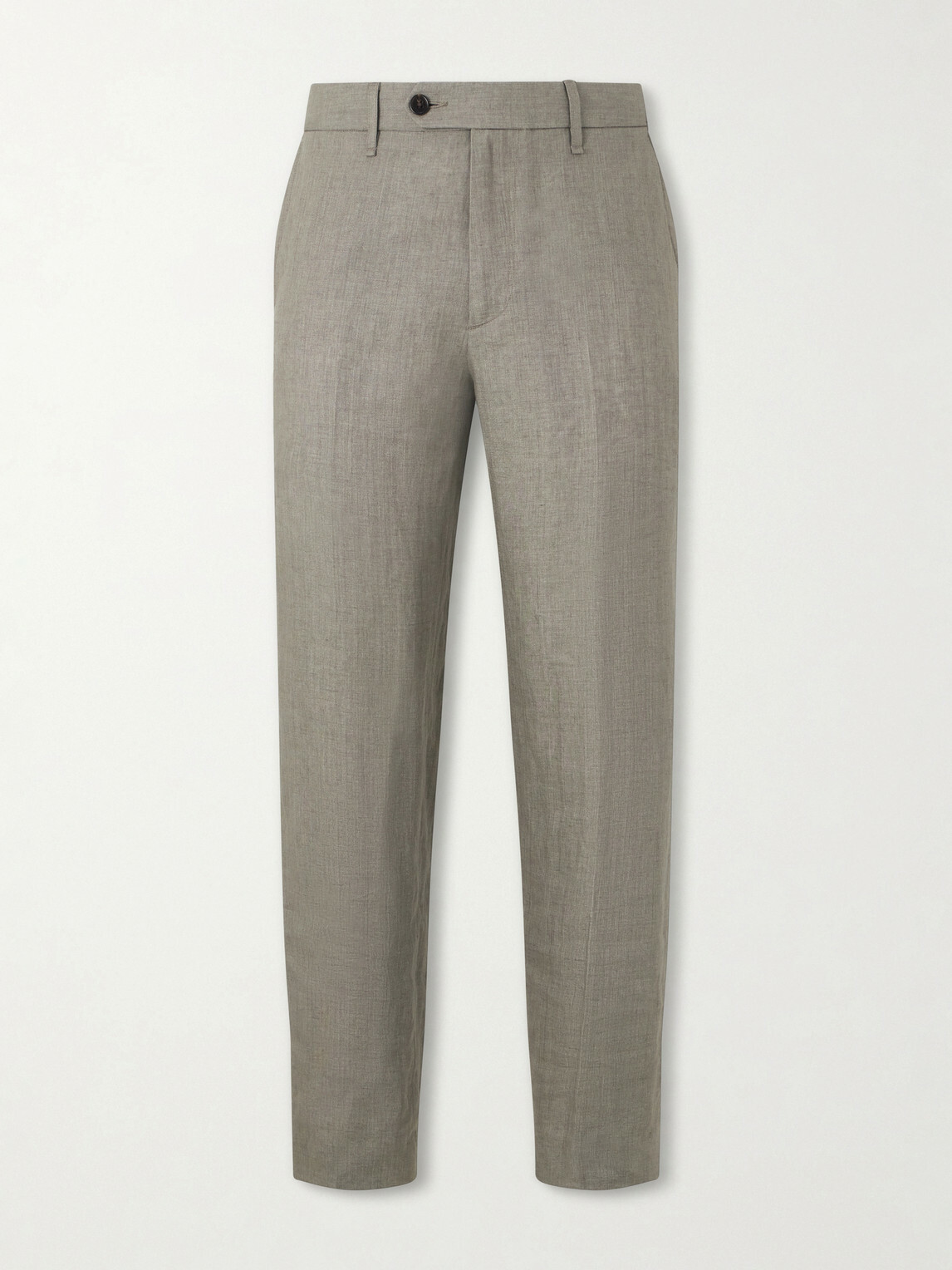Rag & Bone - Evan Straight-Leg Pleated Linen Trousers - Gray