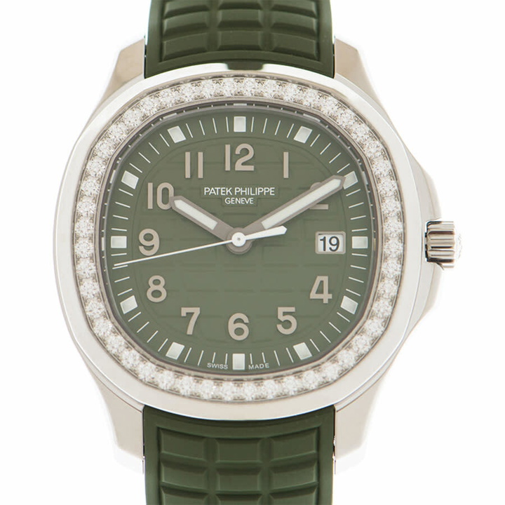 Photo: Patek Philippe Aquanaut Luce Quartz Diamond Green Dial Ladies Watch 5267-200A-011