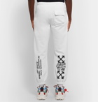 Off-White - Logo-Print Loopback Cotton-Jersey Sweatpants - White