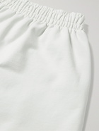 BALENCIAGA - Wide-Leg Logo-Embroidered Cotton-Jersey Shorts - White