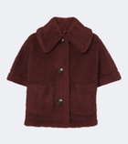 Max Mara Alpaca, wool, and silk teddy cape