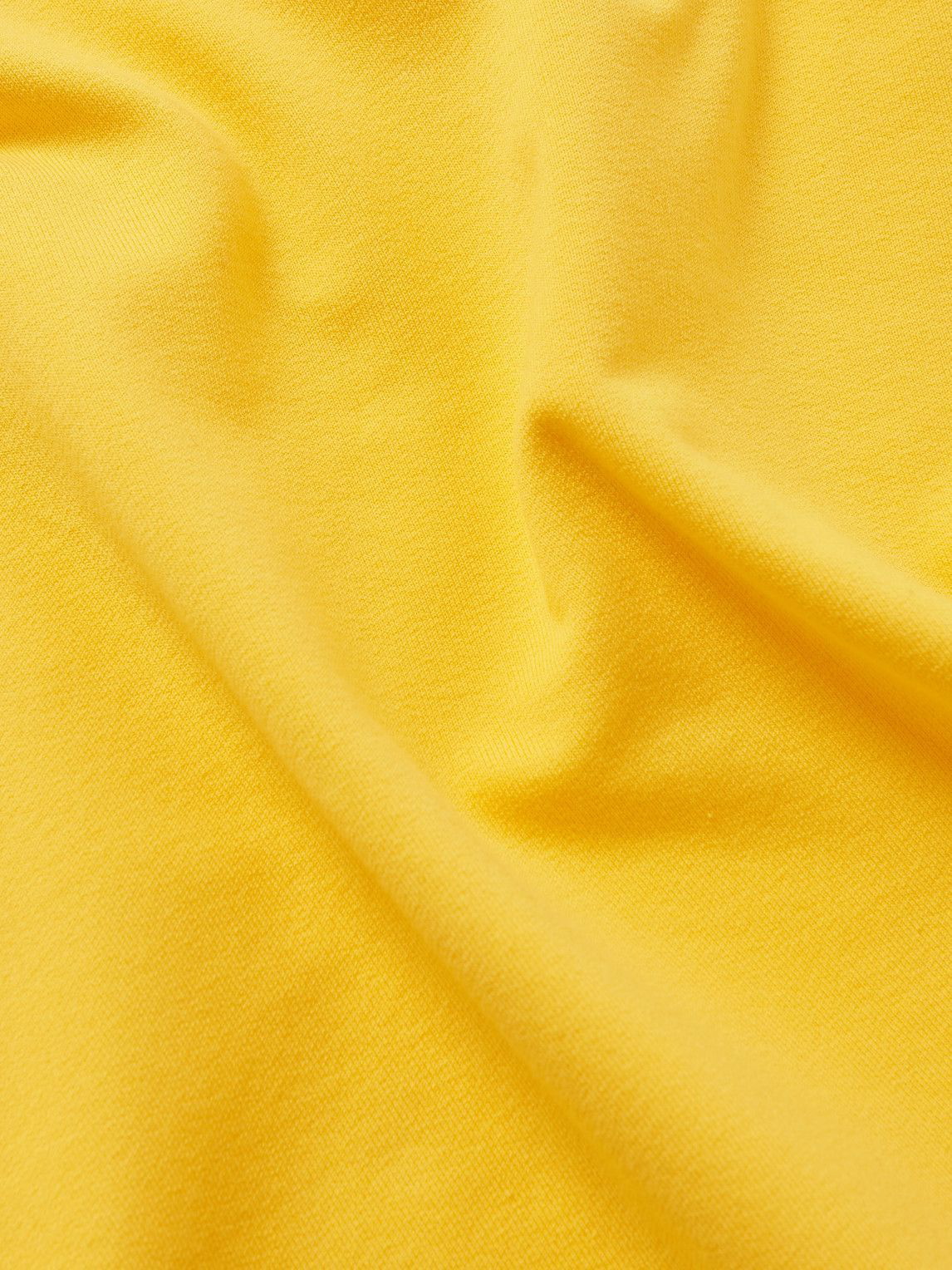 Stone Island - Logo-Appliquéd Cotton-Blend Jersey Hoodie - Yellow Stone ...