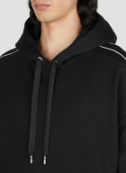 Dolce & Gabbana - Logo Trim Hooded Sweatshirt in Black