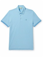 Etro - Logo-Embroidered Cotton-Piqué Polo Shirt - Blue