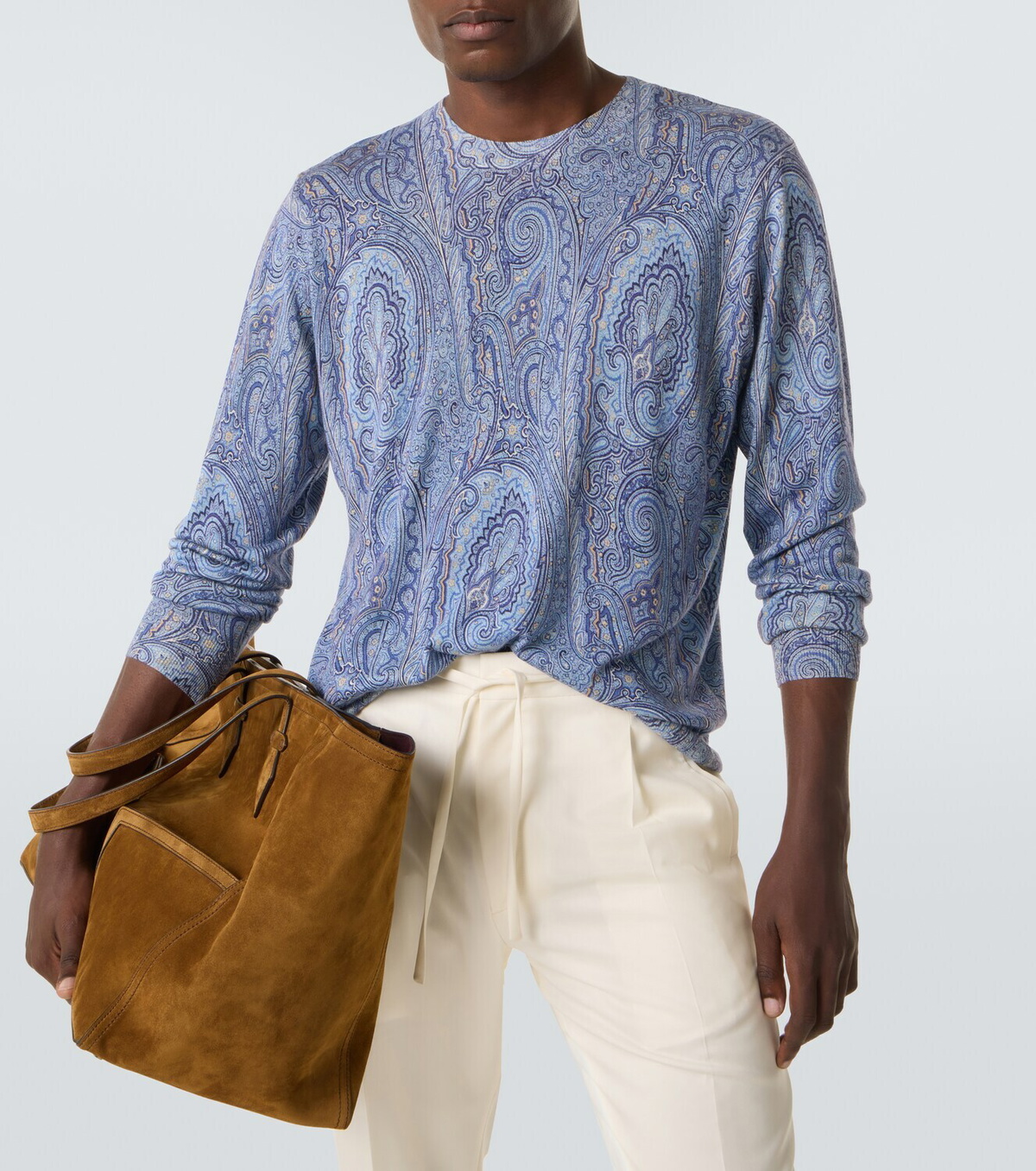 Etro Paisley silk and cashmere sweater