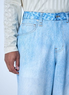 Metalwood Wide-Leg Denim Trousers