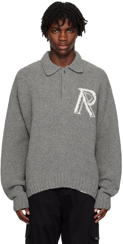 Photo: Represent Gray Initial Polo