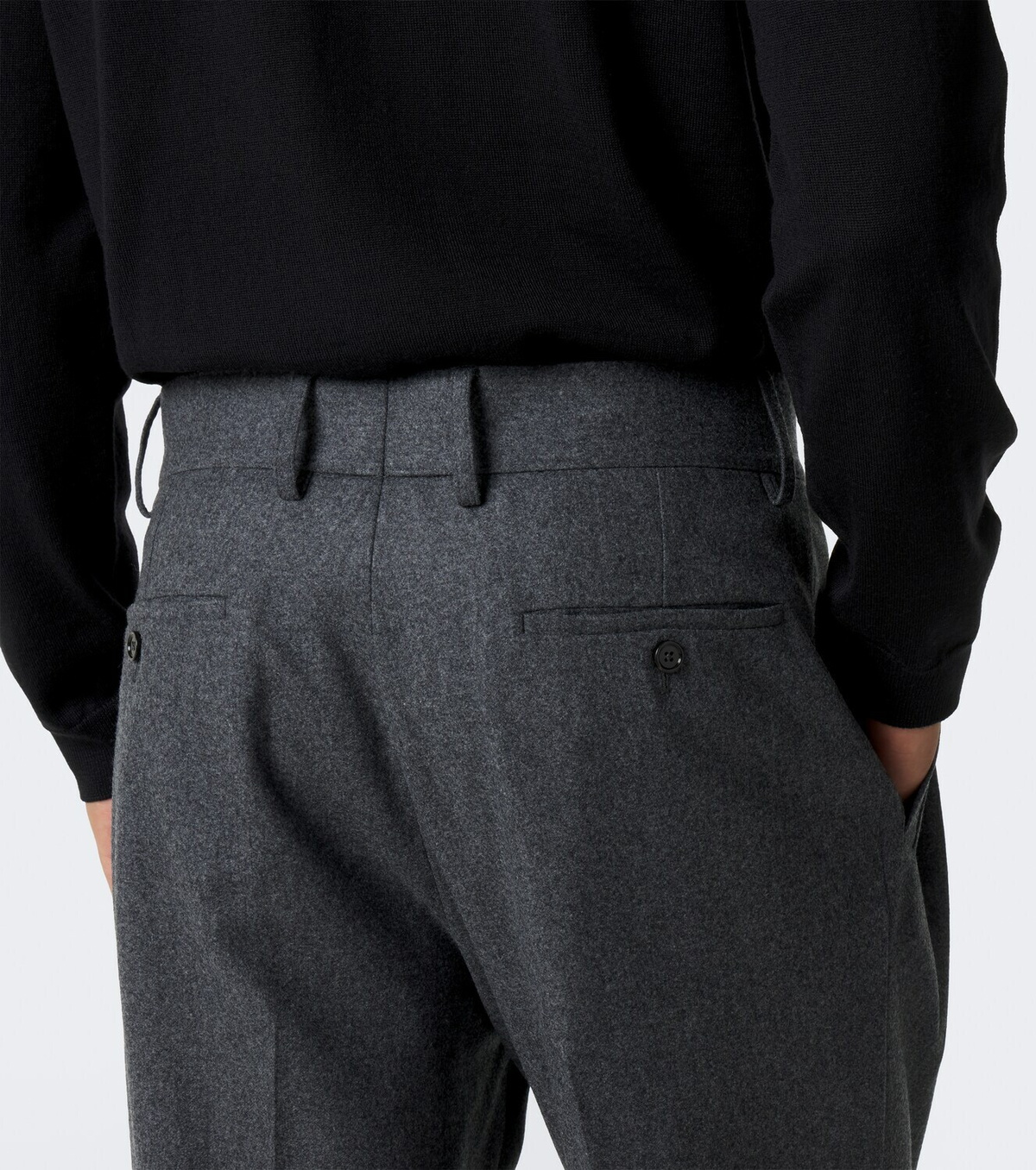 Dolce&Gabbana Virgin wool flannel wide-leg pants