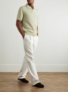 Loro Piana - Meina Mouliné-Cotton Polo Shirt - Green