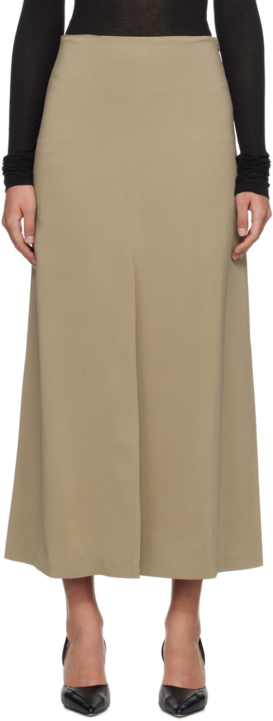 Photo: BITE Taupe Vented Maxi Skirt