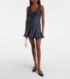 Rodarte Polka-dot silk twill minidress