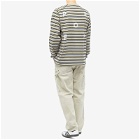 Pop Trading Company Men's Long Sleeve Striped T-Shirt in Drizzle