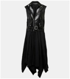 Junya Watanabe - Maxi dress with faux leather vest