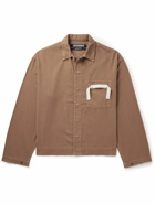 Jacquemus - Webbing-Trimmed Organic Cotton Shirt - Brown