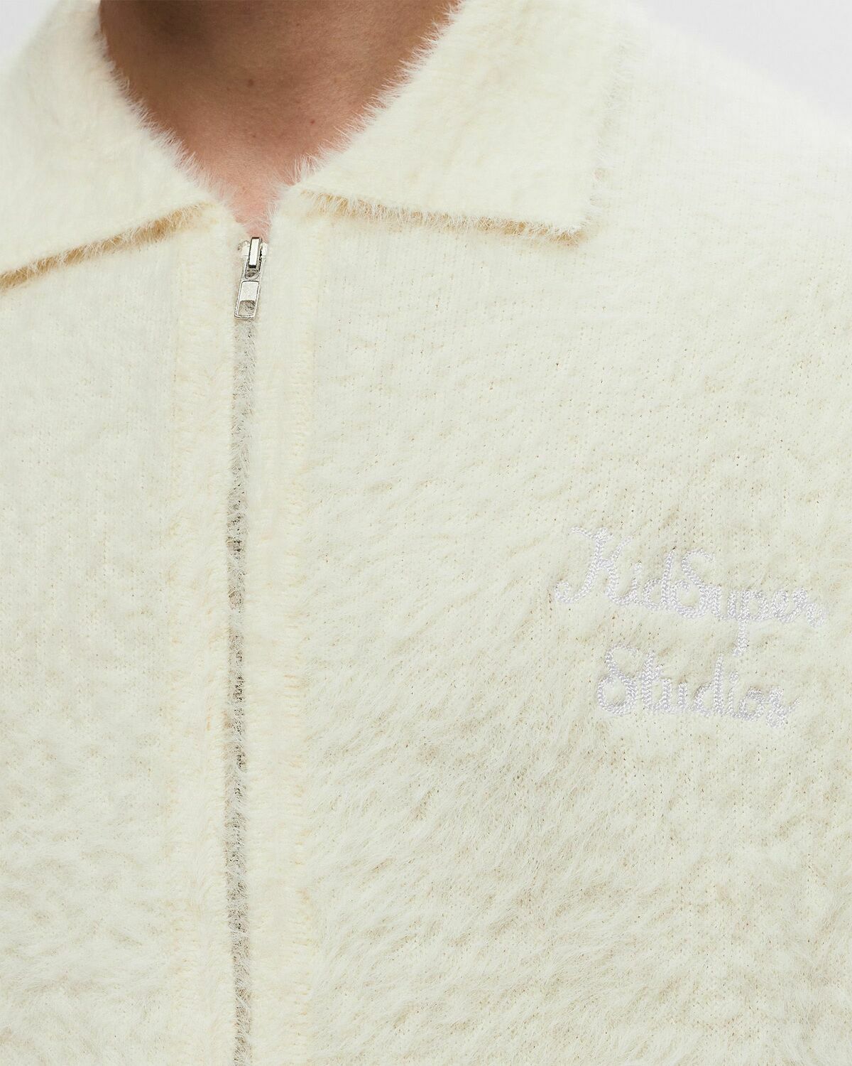Kid Super Studios Fuzzy Zip Up Beige Pullovers/Zippers & Cardigans