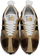 Lanvin Brown Wool Bumpr Sneakers