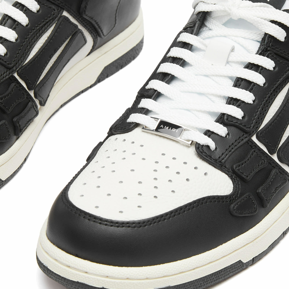 AMIRI Men's Skel Low Top Sneaker in Black White Amiri