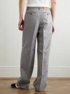SECOND / LAYER - Primo Straight-Leg Checked Wool Trousers - Gray