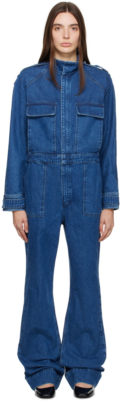 FRAME Frame Denim Le Flare De Francoise Jumpsuit - Blue Jumpsuits and  Rompers, Clothing - WFD21104 | The RealReal