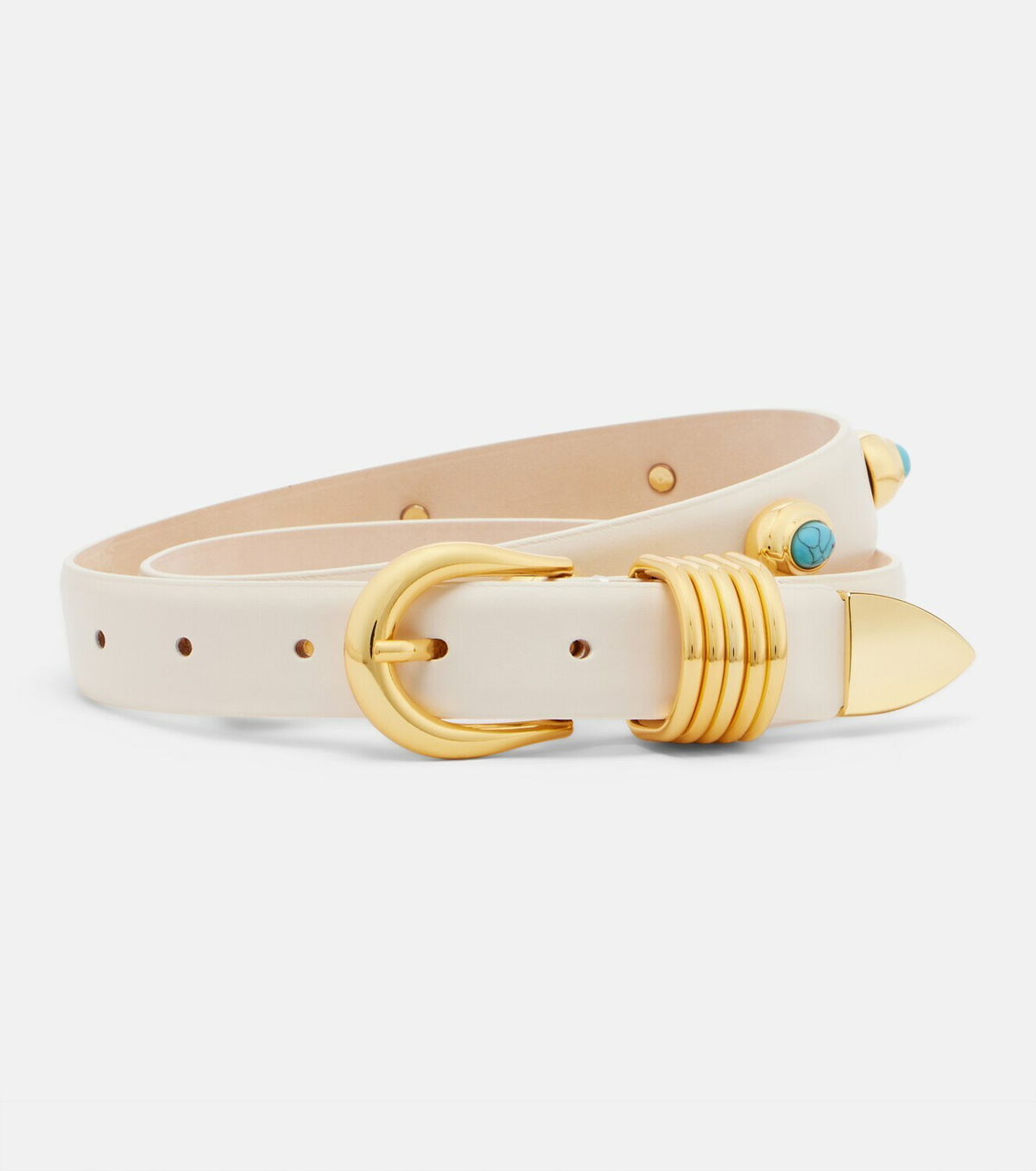 Déhanche Hollyhock embellished leather belt