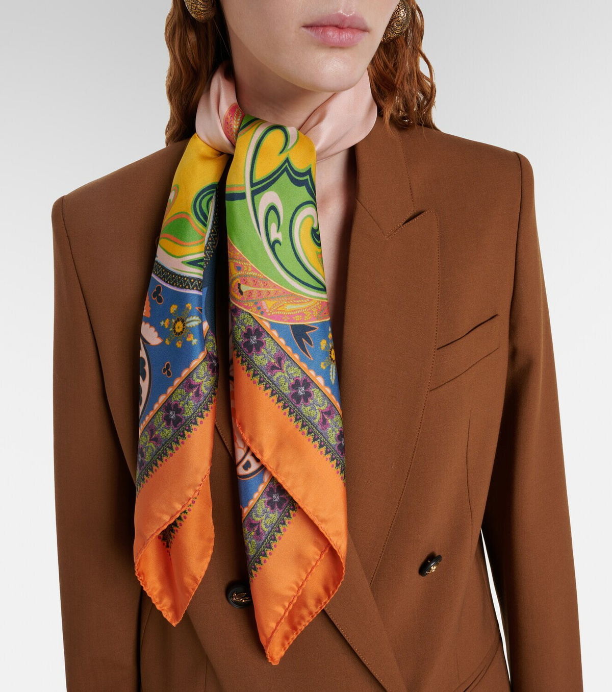 Etro Norma printed silk twill scarf