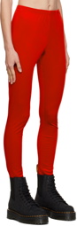 Junya Watanabe Red Elasticized Leggings