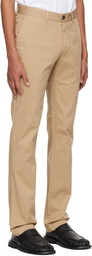 Sunspel Tan Garment-Dyed Trousers