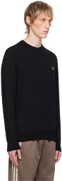 Fred Perry Black Embroidered Sweater