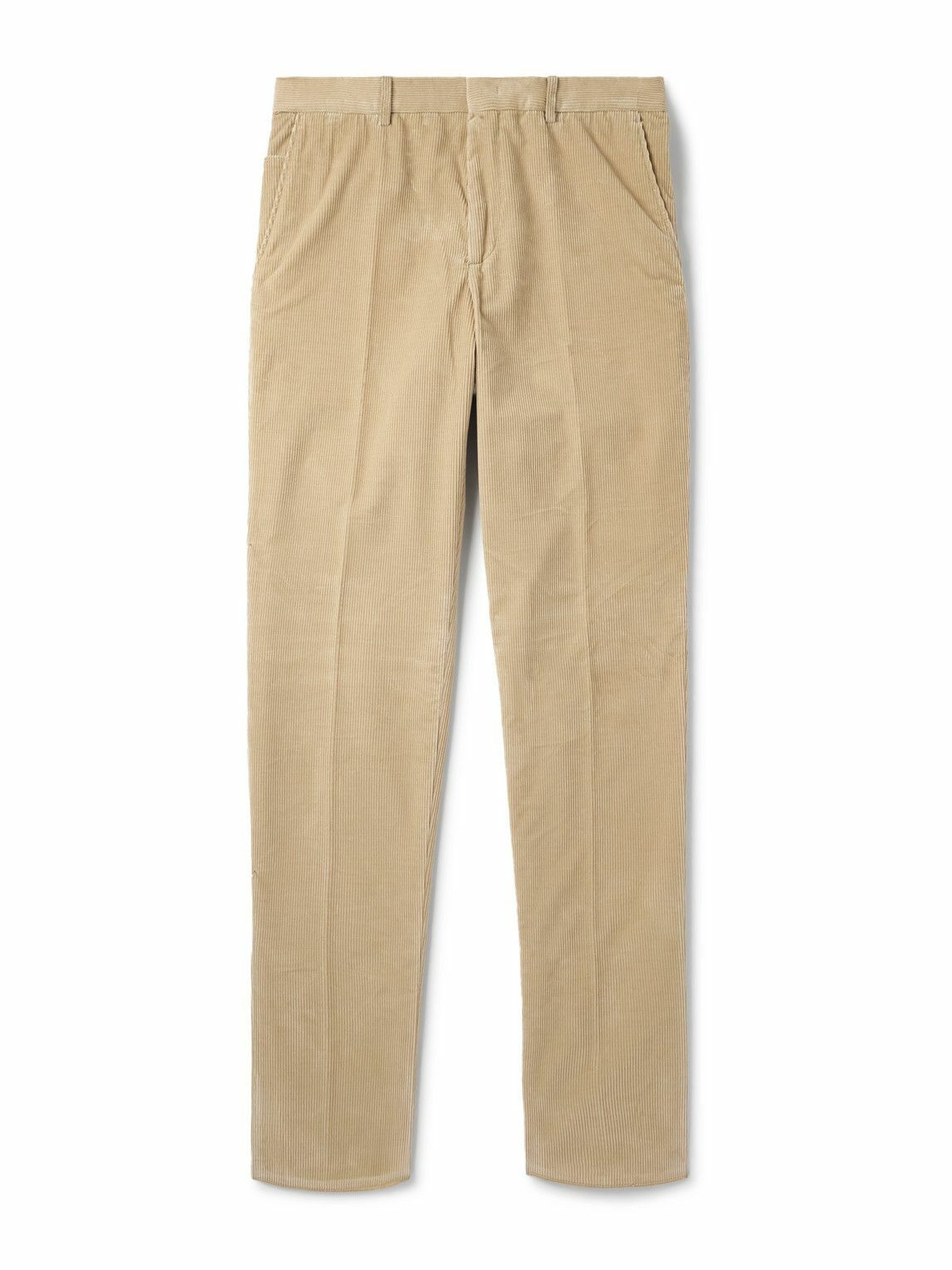 Loro Piana - Jarno Hamptons Straight-Leg Cotton-Corduroy Trousers - Neutrals