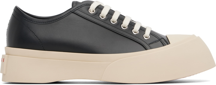 Photo: Marni Black Nappa Leather Pablo Lace-Up Sneakers
