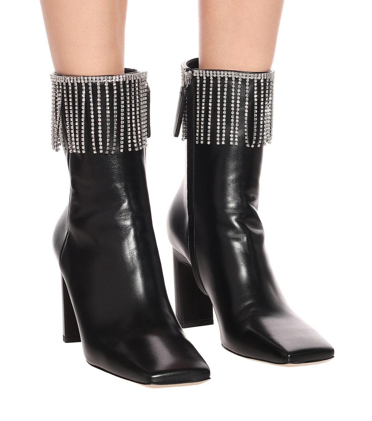 Wandler - Isa embellished leather ankle boots